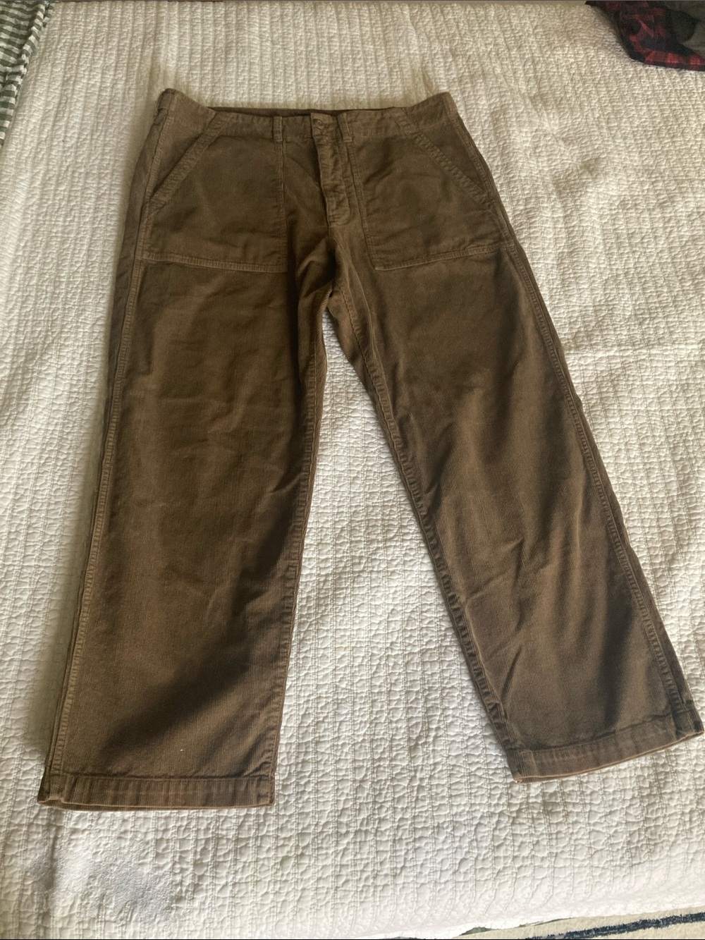 Madewell Men's Corduroy Work Pants in Brown